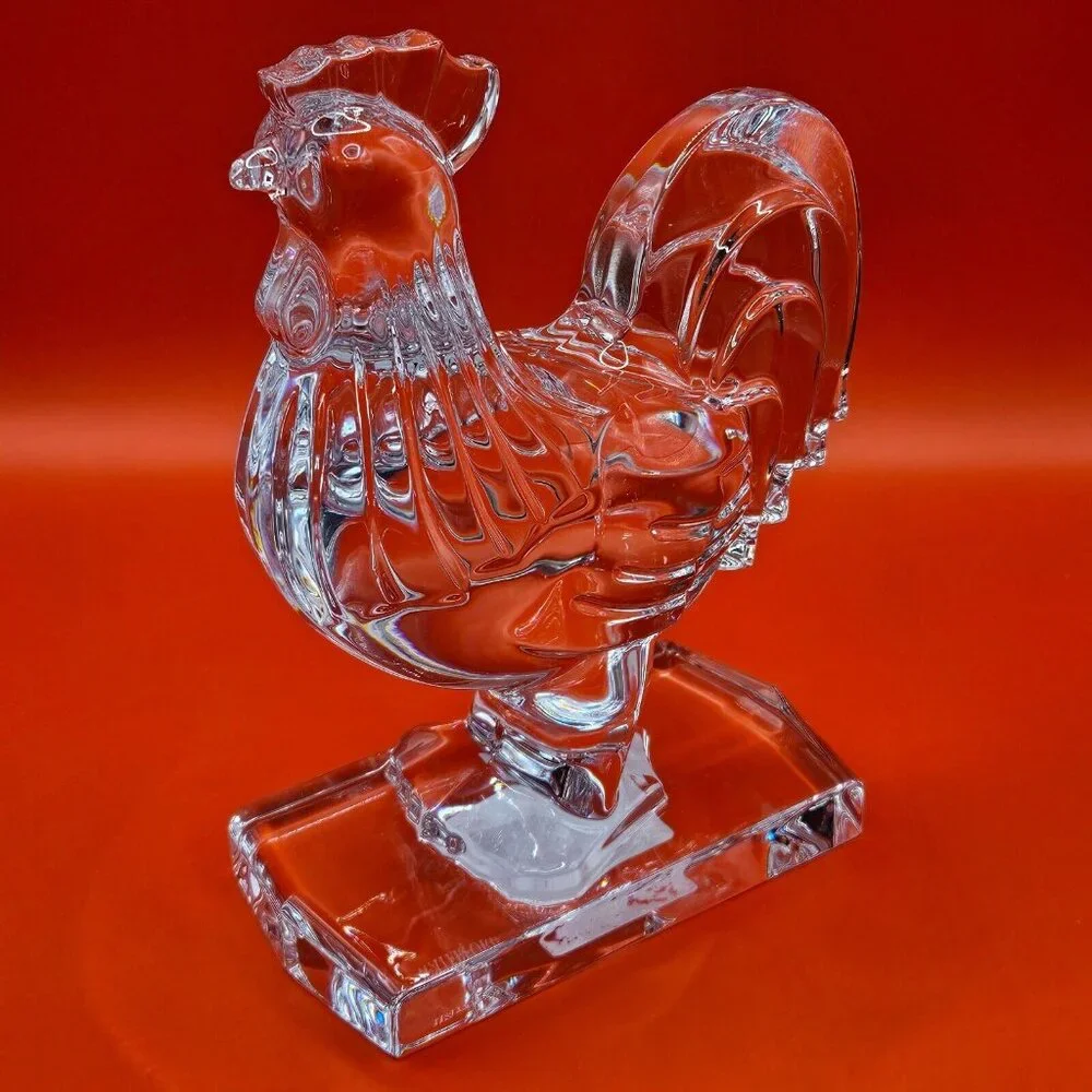 Waterford Rooster Sculpture‎ Lead Crystal 6.25